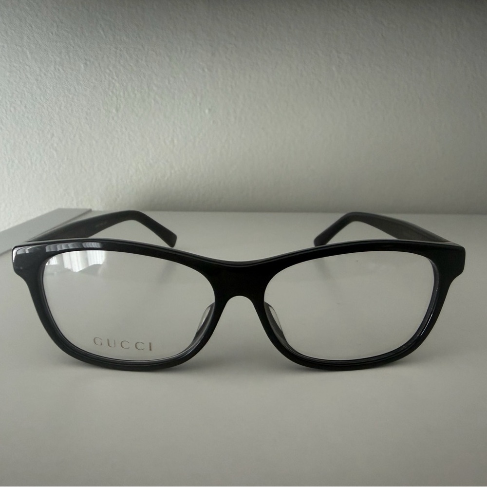 Gucci Black Rectangular Optical Glasses with Bran… - image 2